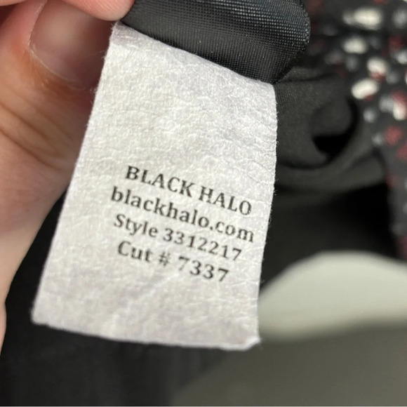 BLACK HALO DESOTO LONG SLEEVE PRINT SHEATH DRESS IN TIC TAC 18 - Picture 8 of 10